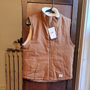 Weatherproof Woman's Size L(14-16) Wheat Sherpa Lined Outdoor Vest NWT